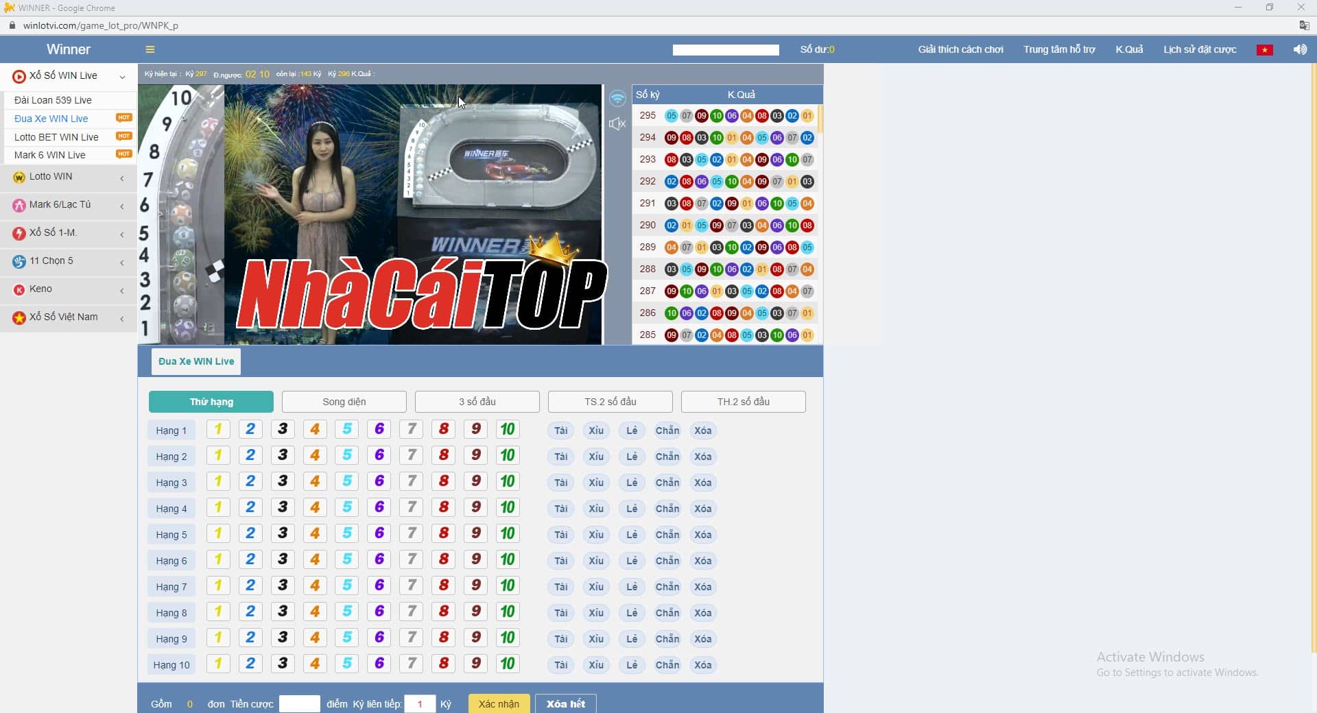 Xổ số trực tuyến người chiến thắng Winbet