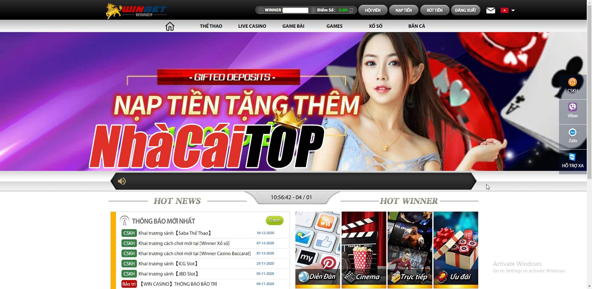 Người chiến thắng Winbet - Nhà cái sòng bạc trực tuyến mới ra mắt